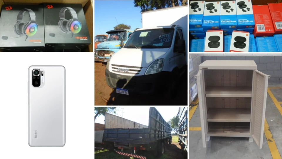 Receita Federal de Curitiba realiza leilão de celulares, veículos e outros objetos; veja como participar