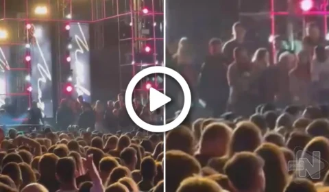 VÍDEO: homem é jogado de palco durante confusão em show de Henrique e Juliano em Sorocaba (SP)