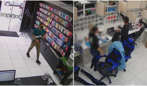 VÍDEO: assistência técnica é assaltada no Bairro Alvorada, Zona Oeste de Manaus