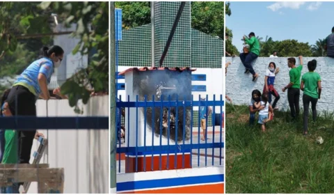 Princípio de incêndio assusta pais e alunos de escola no interior do AM