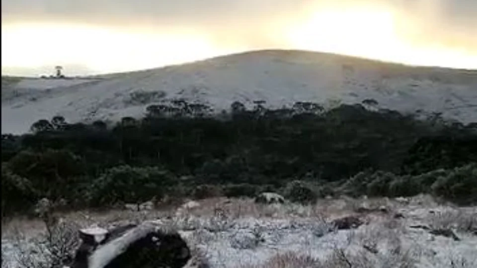 VÍDEO: Neve cai em vários municípios de Santa Catarina