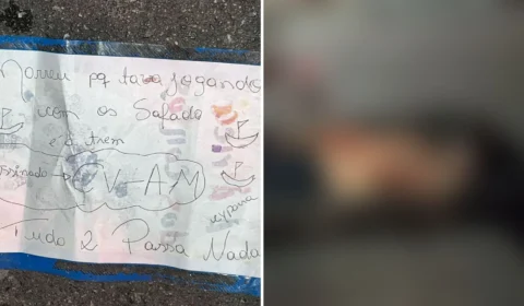 VÍDEO: Facção criminosa deixa recado ao lado de homem morto com 10 tiros na Zona Oeste de Manaus