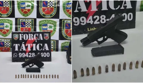 VÍDEO: polícia apreende pistola com munição no Centro de Manaus