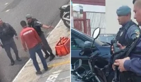 VÍDEO: motoboy tem CNH rasgada por PMs e é agredido durante abordagem em Manaus