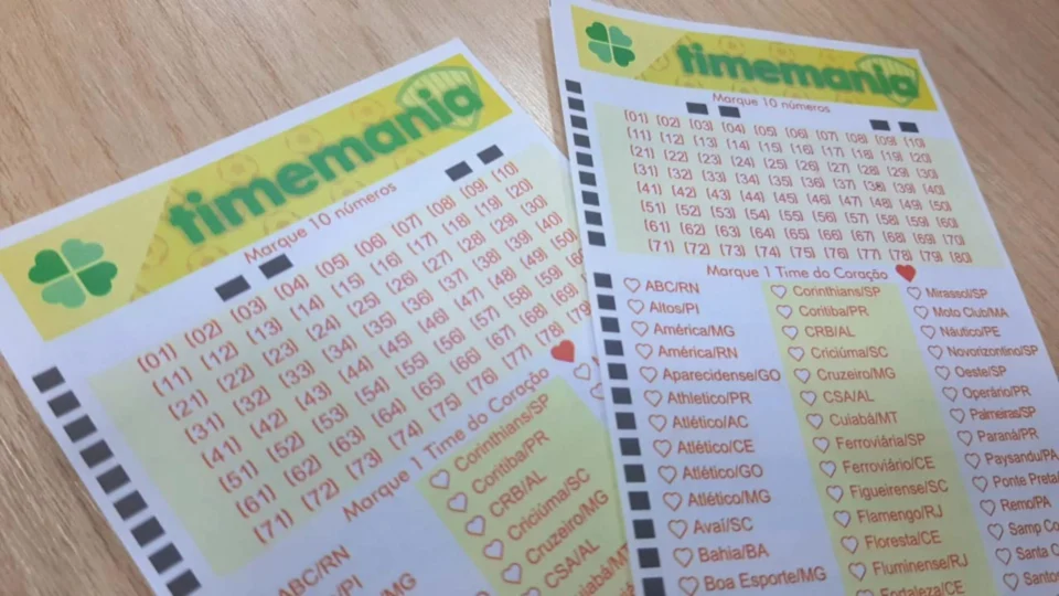 Timemania 1840 sorteia nesta terça-feira prêmio de R$ 1,7 milhão
