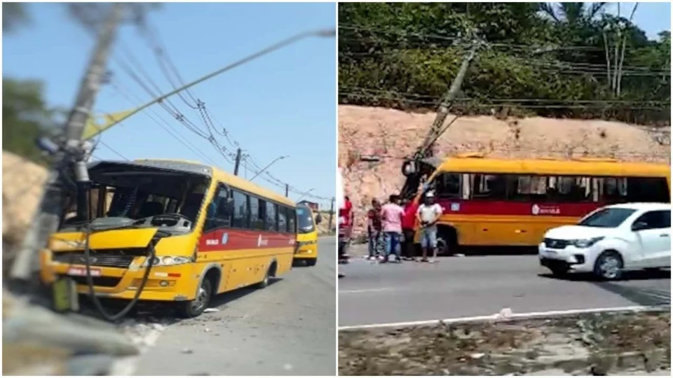 VÍDEO: acidente com ‘amarelinho’ deixa passageiros feridos na Zona Leste de Manaus