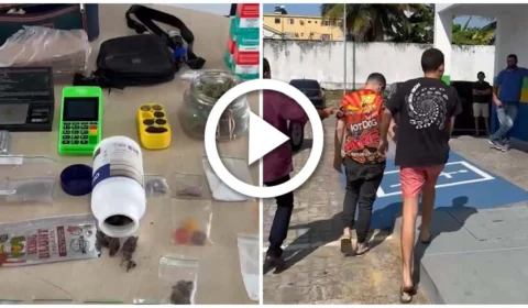 VÍDEO: três homens são presos por tráfico de drogas em condomínio na Zona Centro-Oeste de Manaus
