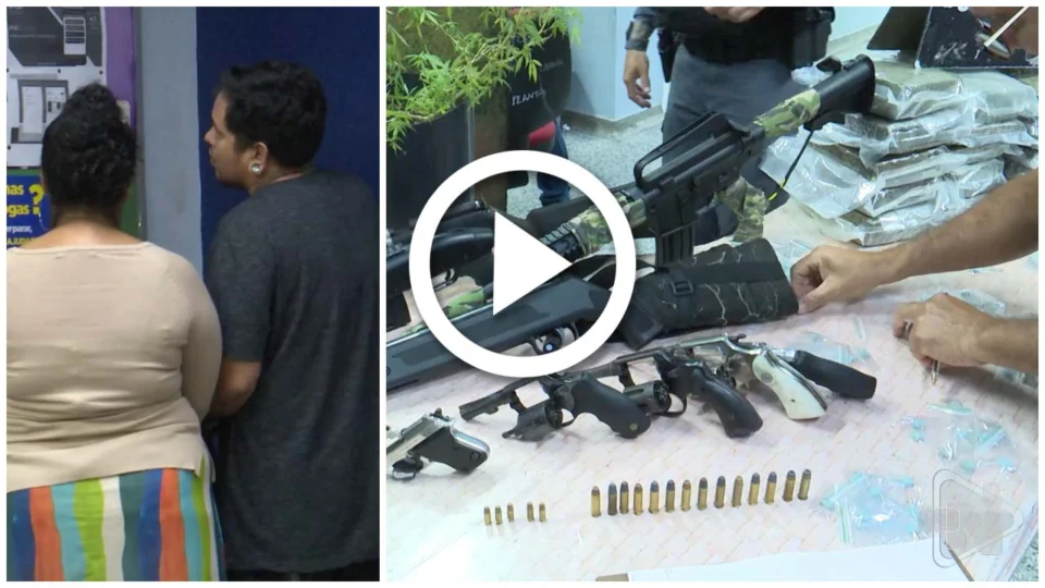 VÍDEO: casal é preso com armas, pé de maconha e até droga sintética na Zona Centro-Oeste de Manaus