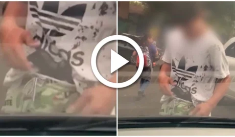 VÍDEO: estudante é flagrado com arma falsa em frente à escola da Zona Oeste de Manaus