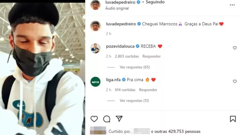 Luva de Pedreiro vai ao Marrocos cumprir acordo comercial: ‘Cheguei Marrocos! Graças a Deus, pai’