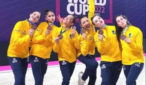 Seleção brasileira feminina de ginástica rítmica fatura bronze na Copa do Mundo da Itália