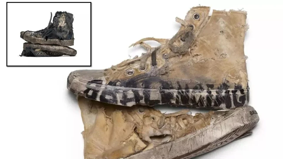 Marca de luxo lança tênis com aparência de sujo e velho; preço do calçado pode chegar a R$ 10 mil