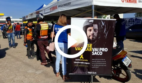 VÍDEO: ação educativa acontece na Zona Leste de Manaus em comemoração ao Dia do Motociclista nesta quarta-feira