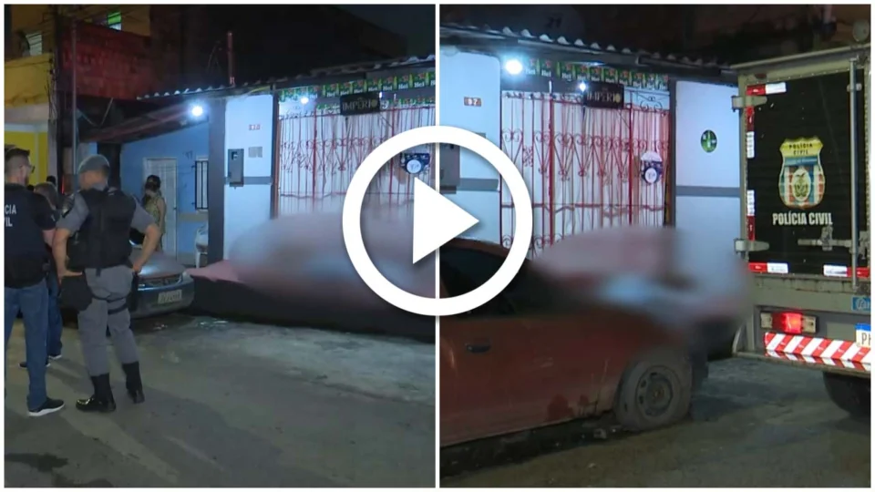 VÍDEO: pistoleiros matam duas pessoas durante forte chuva na Zona Oeste de Manaus