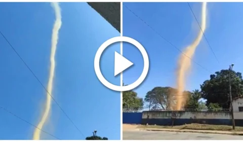 Redemoinho assusta moradores em Goiânia