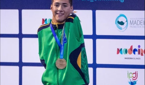Atleta brasileiro fatura três ouros no Mundial de Natação Paralímpico na Ilha da Madeira, em Portugal