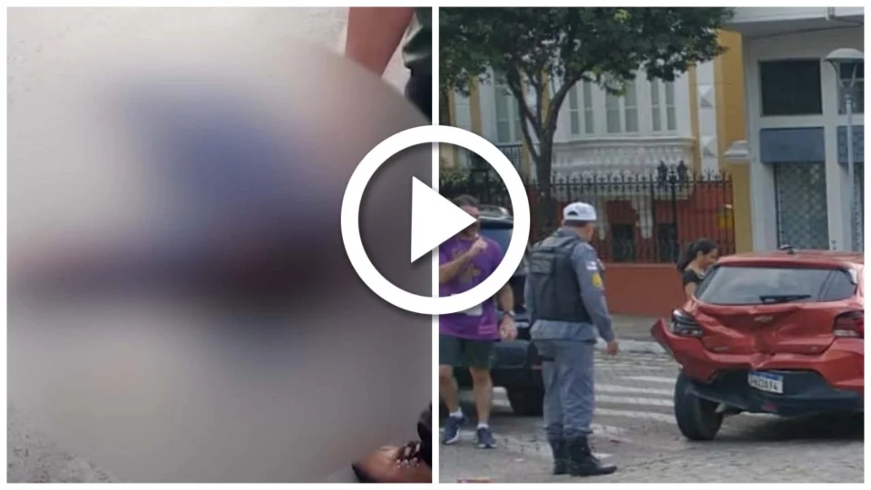 VÍDEO: motorista de ambulância morre atropelado por carro no Centro de Manaus