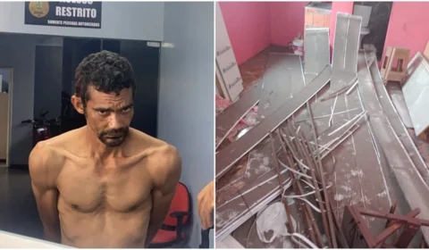 Homem é preso após ser flagrado em cima do telhado de casa tentando roubar, em Manaus