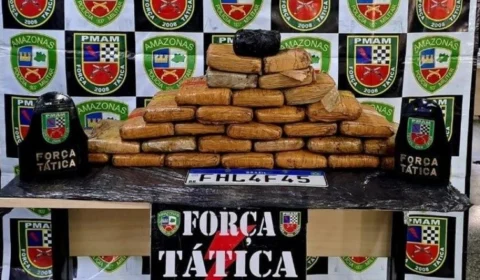 Cerca de 30 tabletes de drogas são apreendidos em oficina mecânica na Zona Norte de Manaus