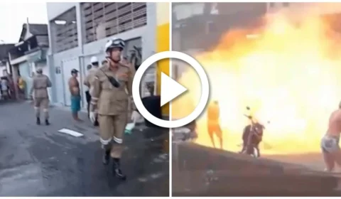 VÍDEO: explosão causada por vazamento de gás no Recife deixa quatro pessoas feridas