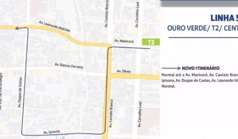 Itinerário da linha do ônibus 517 será alterado esta semana em Manaus