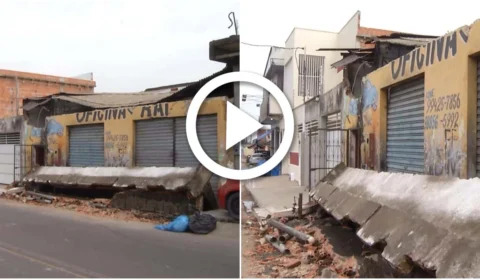 VÍDEO: laje de oficina desaba no Bairro Oswaldo Frota, Zona Norte de Manaus