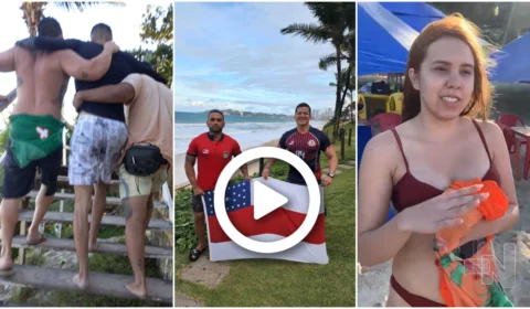 Policiais do Amazonas salvam casal de afogamento em praia de Natal, no RN