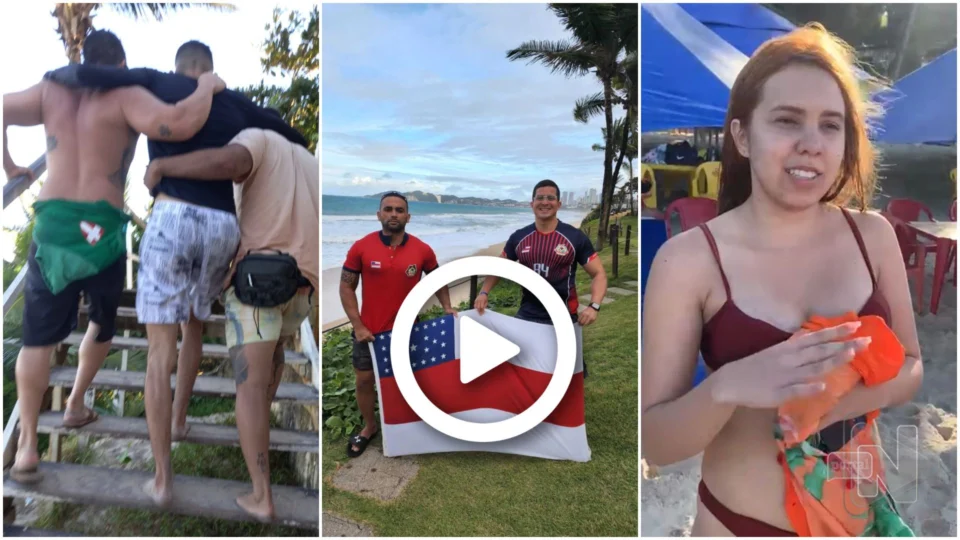 Policiais do Amazonas salvam casal de afogamento em praia de Natal, no RN