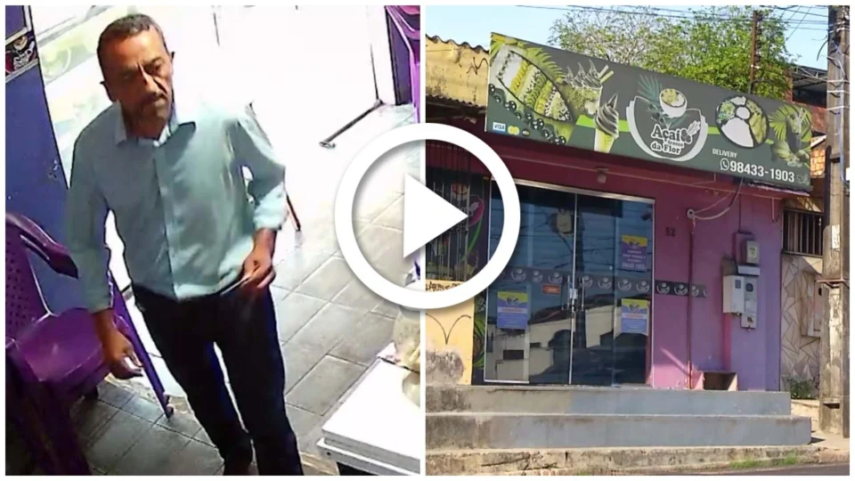 VÍDEO: polícia procura suspeito de furtar loja de açaí na Zona Norte de Manaus