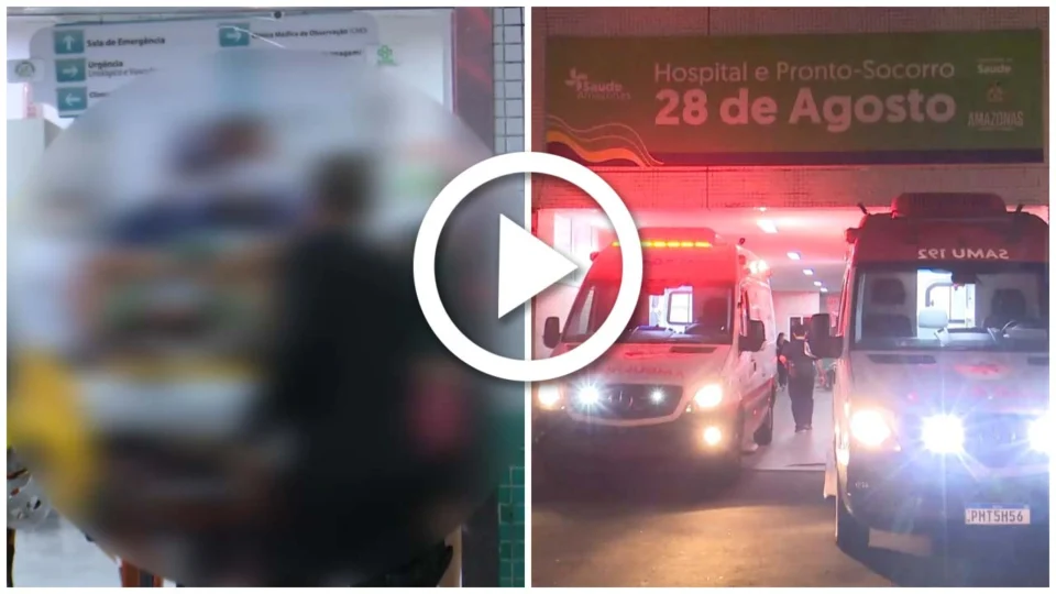 VÍDEO: homem esfaqueado que dirigiu até hospital segue internado em Manaus