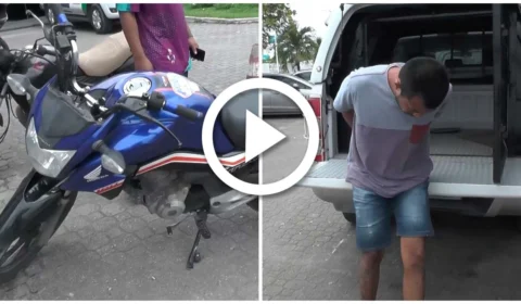 VÍDEO: polícia prende homem depois de tomar de assalto a motocicleta na Zona Norte de Manaus