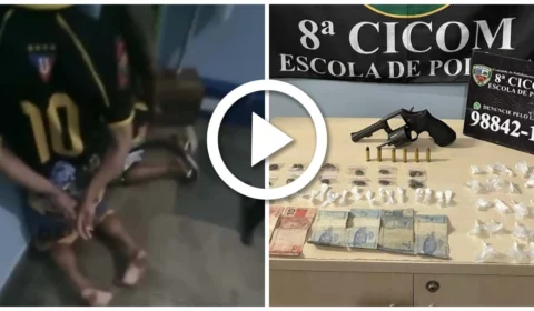 VÍDEO: dois homens são presos com armas e drogas no Bairro Santo Agostinho, Zona Oeste de Manaus