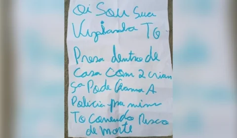 Mulher mantida em cárcere escreve bilhete pedindo socorro à vizinha, em SP: ‘to correndo risco de morte’