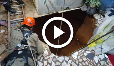 VÍDEO: Bombeiros tentam há 60 horas resgatar corpo de mulher que caiu em poço, no Ceará