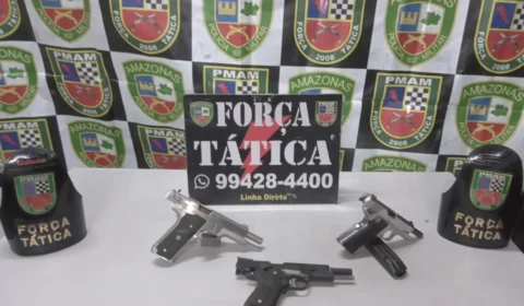 Homem é preso com três pistolas na Zona Sul de Manaus