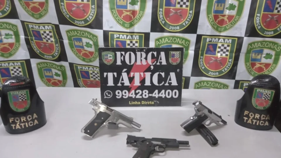 Homem é preso com três pistolas na Zona Sul de Manaus
