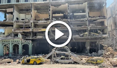 VÍDEO: oito pessoas morrem após forte explosão em hotel no centro de Havana, em Cuba