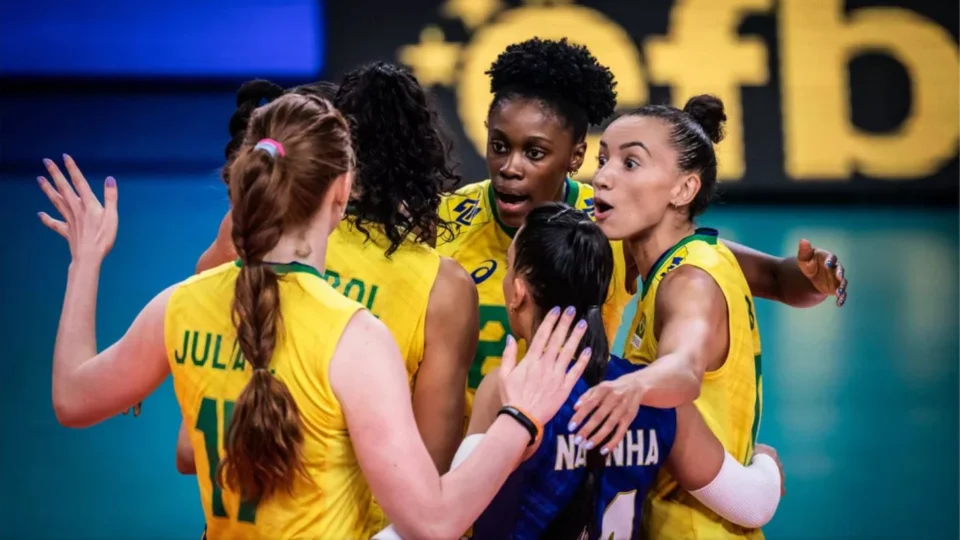 Brasil atropela Coreia do Sul por 3 sets a 0 pela Liga das Nações