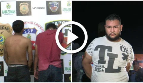 VÍDEO: três homens são presos por assaltar passageiros de ônibus do transporte público de Manaus
