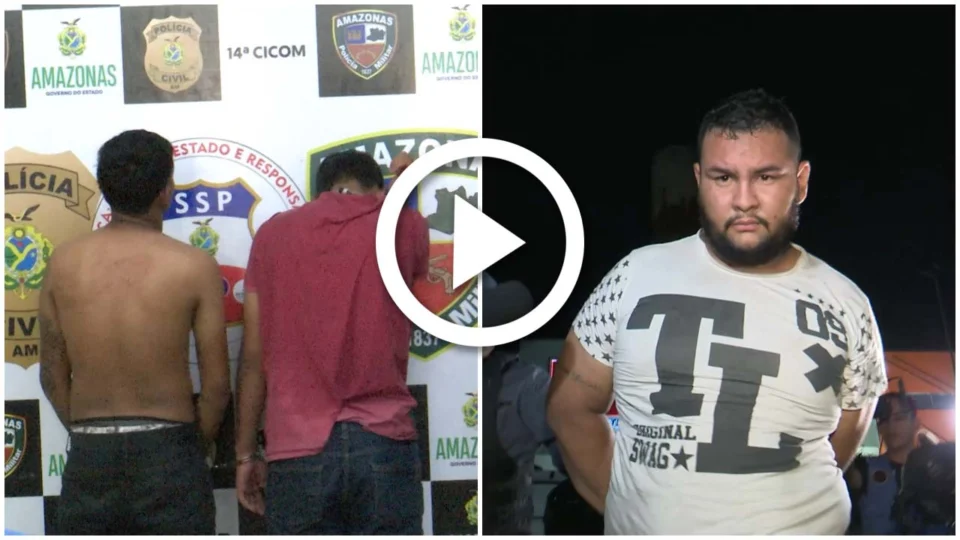 VÍDEO: três homens são presos por assaltar passageiros de ônibus do transporte público de Manaus