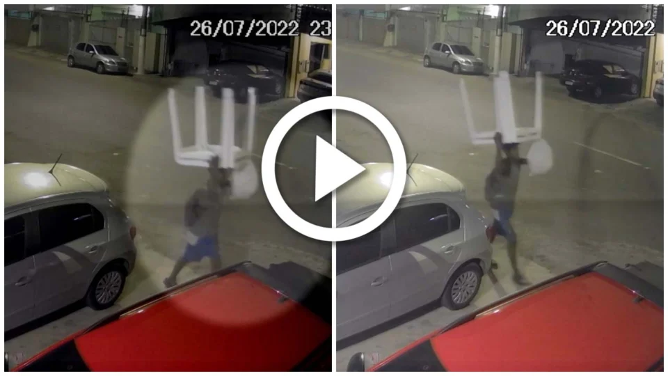 VÍDEO: suspeito furta mesas de lanchonete durante a noite na Zona Sul de Manaus