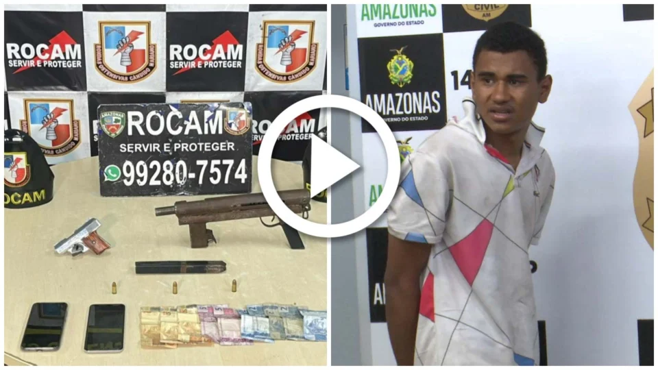 VÍDEO: suspeitos com submetralhadora invadem clínica para assaltar na Zona Leste de Manaus