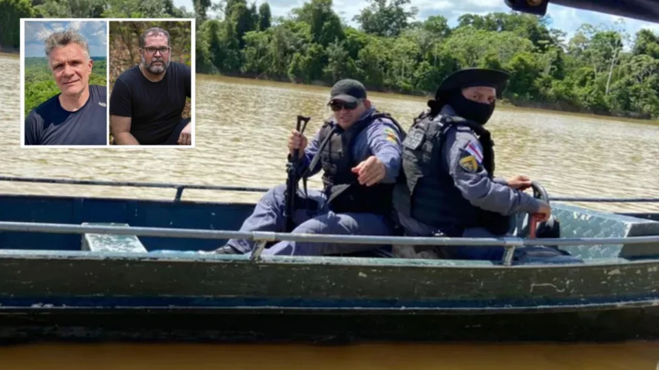 Perícia é realizada na lancha de suspeito pelo desaparecimento de indigenista e jornalista no AM