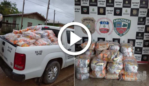 VÍDEO: polícia recupera cestas básicas desviadas da FUNAI em Jutaí, no interior do AM