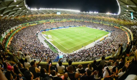 Arena da Amazônia recebe público superior a 33 mil no empate entre Guarani e Vasco, em Manaus