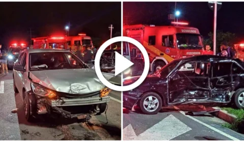 VÍDEO: três pessoas ficam feridas em acidente de trânsito na Zona Leste de Manaus