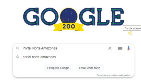 Doodle do Google homenageia bicentenário da independência do Brasil