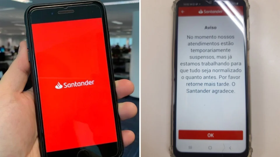 Clientes do Santander reclamam de aplicativo fora do ar nesta segunda-feira