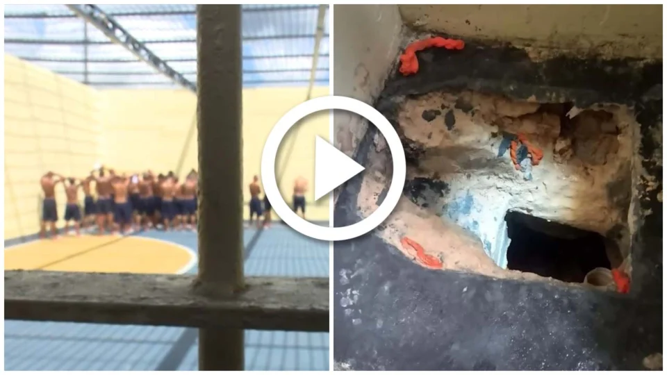 VÍDEO: buraco é descoberto em cela do CDPM 1, no quilômetro 8 da BR-174