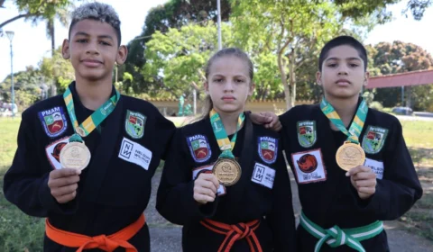 Atletas mirins do Amazonas faturam ouro no Campeonato Brasileiro de Jiu-Jitsu em São Paulo